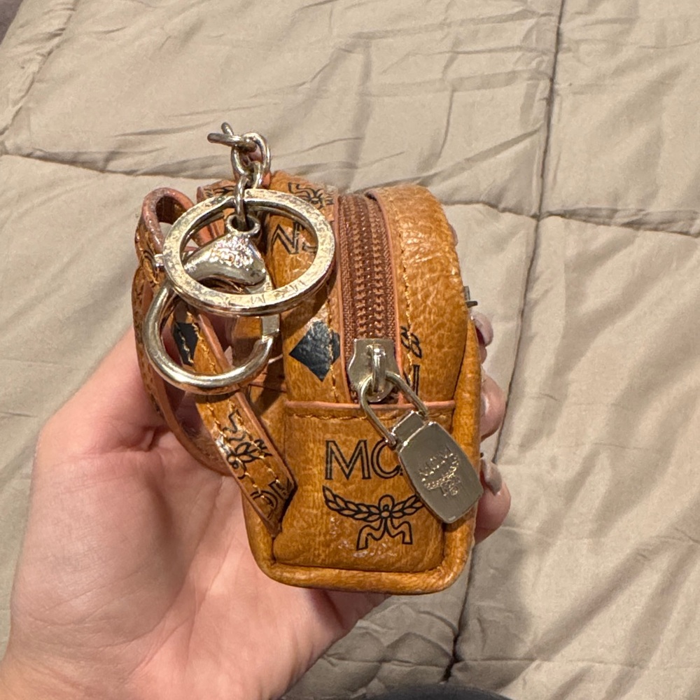 Mcm Tan Mini Backpack Keychain - image 4